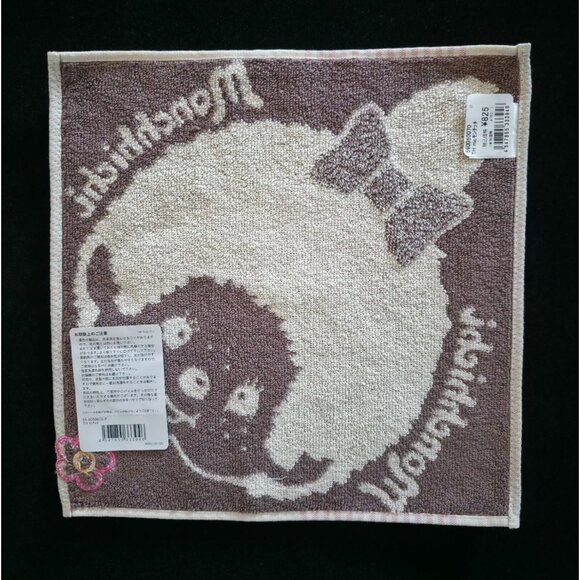 NWT Monchhichi Towel w/ Embroidered Cherry Blossom Sekiguchi Japan 10"x10" - Picture 2 of 5